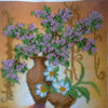 Canvas for bead embroidery "Spring Flowers" 7.3"x7.9" / 18.5x20.0 cm
