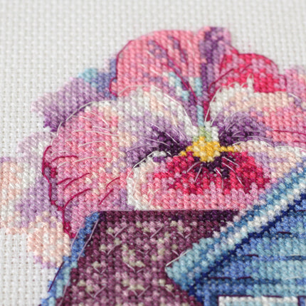 DIY Cross Stitch Kit "Violet house" 7.9"x9.8"