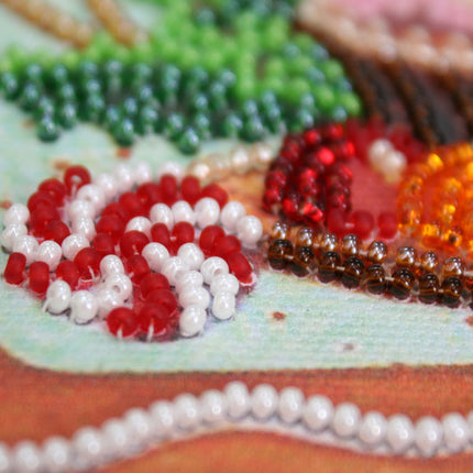DIY Bead Embroidery Kit "Holiday sweets"  5.9"x5.9" / 15.0x15.0 cm