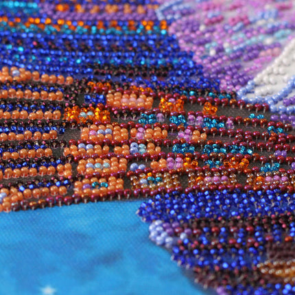 DIY Bead Embroidery Kit "On the wings of the night" 13.4"x10.2" / 34.0x26.0 cm