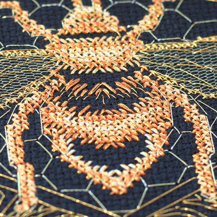 DIY Cross Stitch Kit "Golden bee" 5.5"x7.1"