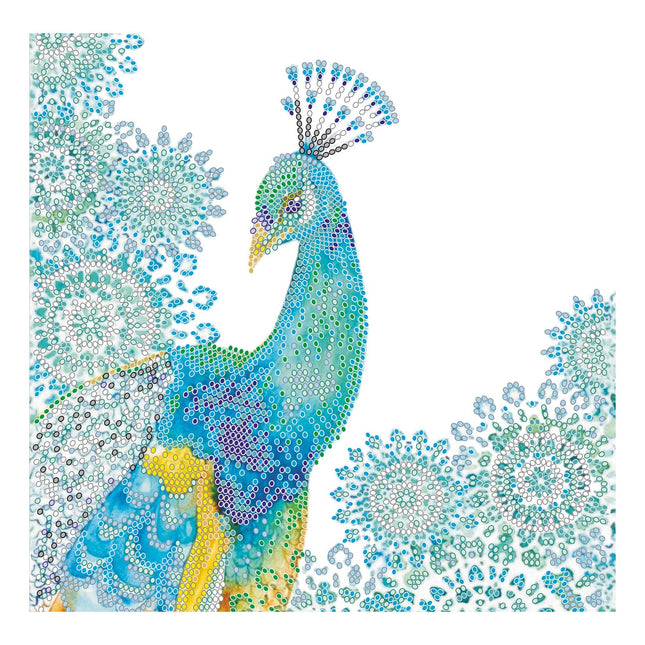 Canvas for bead embroidery "Azure design" 7.9"x7.9" / 20.0x20.0 cm