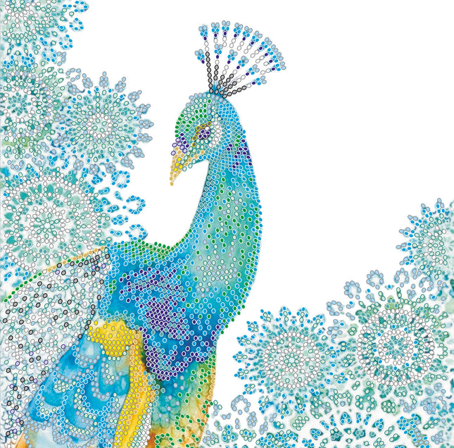 Canvas for bead embroidery "Azure design" 7.9"x7.9" / 20.0x20.0 cm