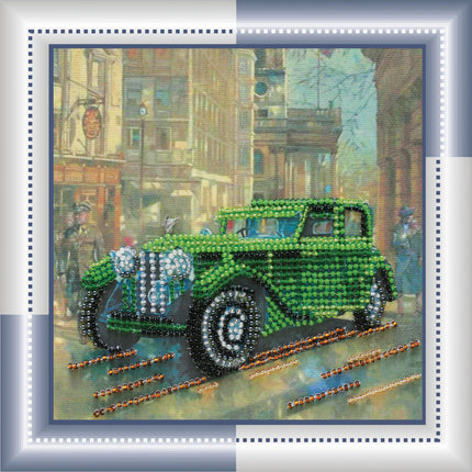 DIY Bead Embroidery Kit "Rolls-Royce"  5.9"x5.9" / 15.0x15.0 cm