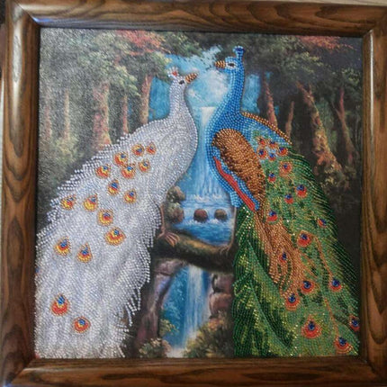 Canvas for bead embroidery "Rivals" 11.8"x11.8" / 30.0x30.0 cm