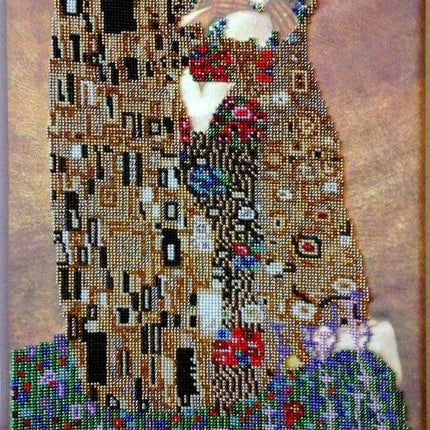 DIY Bead Embroidery Kit "The kiss" 11.8"x18.1" / 30.0x46.0 cm