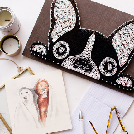 String Art Creative DIY Kit "French Bulldog" 7.5"x11.4" / 19.0x29.0 cm