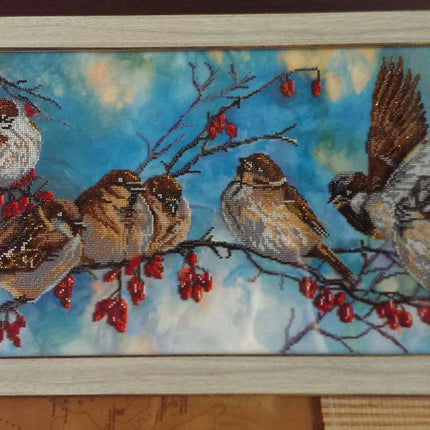 DIY Bead Embroidery Kit "City gatherings" 25.6"x11.8" / 65.0x30.0 cm