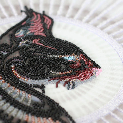 DIY Bead Embroidery Kit "Bast in the night" 12.2"x18.5" / 31.0x47.0 cm