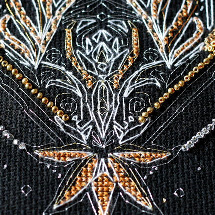 DIY Cross Stitch Kit "Night moth" 9.4"x12.6"