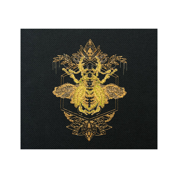DIY Cross Stitch Kit "Golden Beetle" 5.5"x7.1"