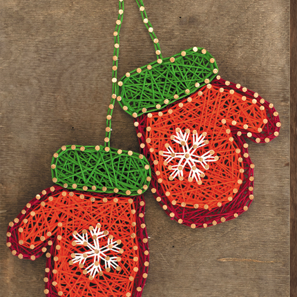 String Art Creative DIY Kit "Mittens" 7.5"x11.4" / 19.0x29.0 cm