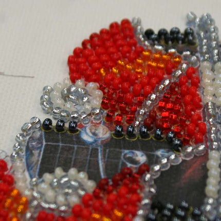 DIY Bead Embroidery Kit "Mersedes-500k"  5.9"x5.9" / 15.0x15.0 cm