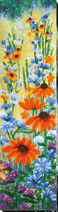 DIY Bead Embroidery Kit "Golden umbrellas" 5.9"x23.6" / 15.0x60.0 cm