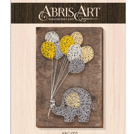 String Art Creative DIY Kit "Elephant" 7.5"x11.4" / 19.0x29.0 cm