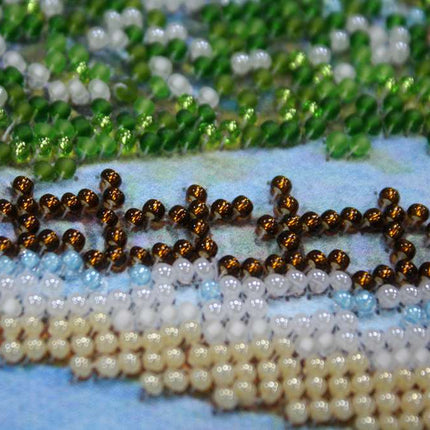 DIY Bead Embroidery Kit "Church" 16.9"x11.8" / 43.0x30.0 cm