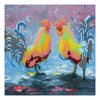 Canvas for bead embroidery "Cockerels" 7.9"x7.9" / 20.0x20.0 cm