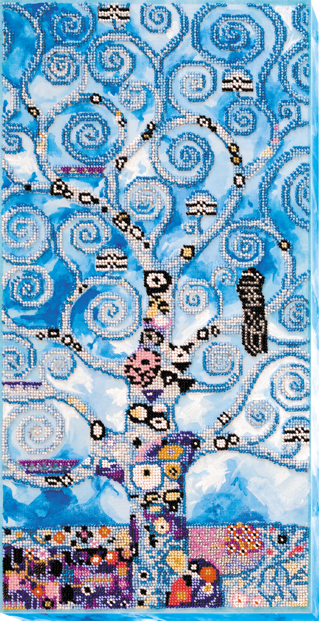 DIY Bead Embroidery Kit "Winter tree of life" 9.1"x18.1" / 23.0x46.0 cm