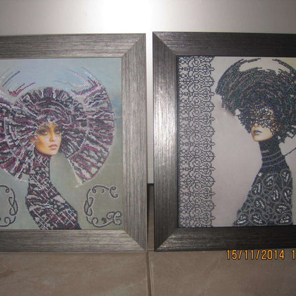 DIY Bead Embroidery Kit "Morgana" 10.2"x11.8" / 26.0x30.0 cm