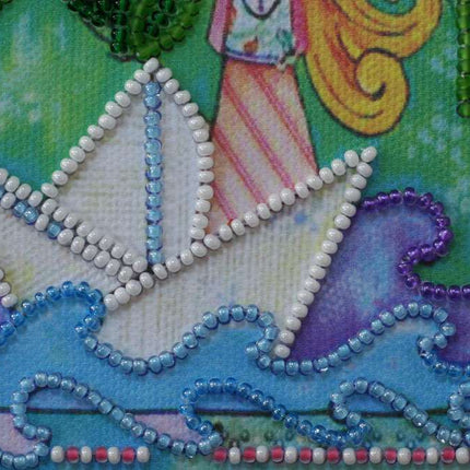 DIY Bead Embroidery Kit "The voice of the stream"  5.9"x5.9" / 15.0x15.0 cm