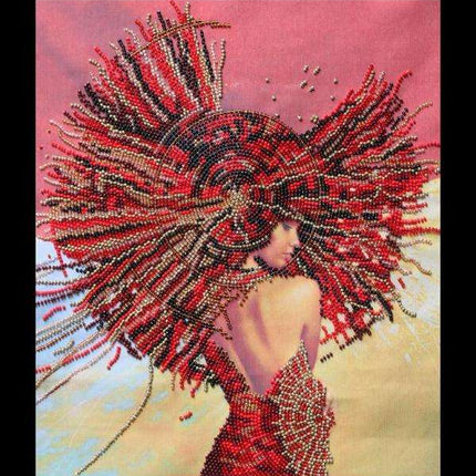 DIY Bead Embroidery Kit "Vivian" 10.2"x11.8" / 26.0x30.0 cm