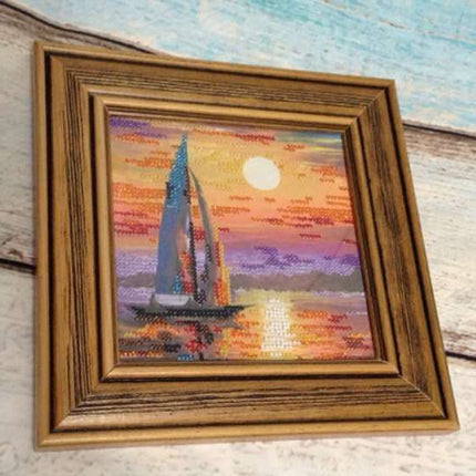 DIY Bead Embroidery Kit "No wind"  5.9"x5.9" / 15.0x15.0 cm
