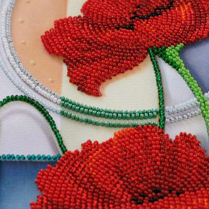 DIY Bead Embroidery Kit "Morpheus Flowers" 11.8"x15.7" / 30.0x40.0 cm