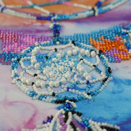 DIY Bead Embroidery Kit "Dreamcatcher amulet" 12.2"x18.1" / 31.0x46.0 cm