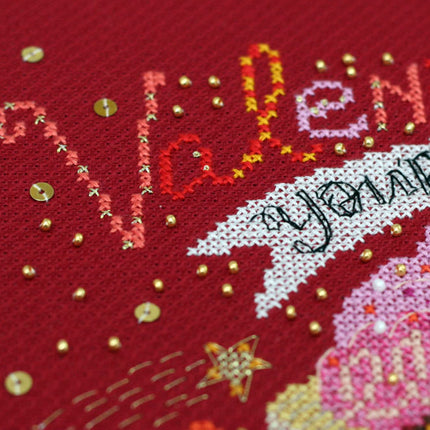 DIY Cross Stitch Kit "Love" 7.5"x10.6"