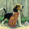 Canvas for bead embroidery "Sportive puppy" 7.9"x7.9" / 20.0x20.0 cm
