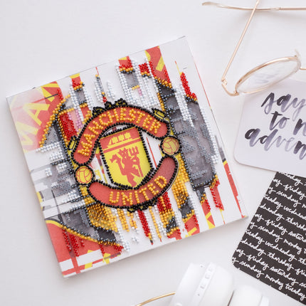 DIY Bead Embroidery Kit "FC Manchester United"  5.9"x5.9" / 15.0x15.0 cm