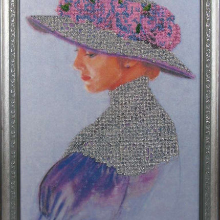 DIY Bead Embroidery Kit "Violet" 11.0"x15.7" / 28.0x40.0 cm