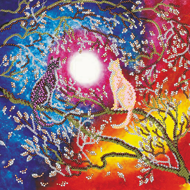 Canvas for bead embroidery "March love" 7.9"x7.9" / 20.0x20.0 cm