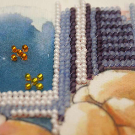 DIY Bead Embroidery Kit "Starlight night"  5.9"x5.9" / 15.0x15.0 cm