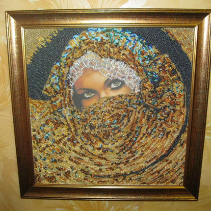 DIY Bead Embroidery Kit "Scheherazade" 11.8"x11.8" / 30.0x30.0 cm