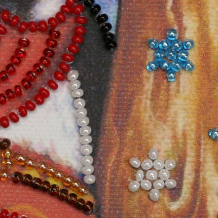DIY Bead Embroidery Kit "Woodpecker"  5.9"x5.9" / 15.0x15.0 cm