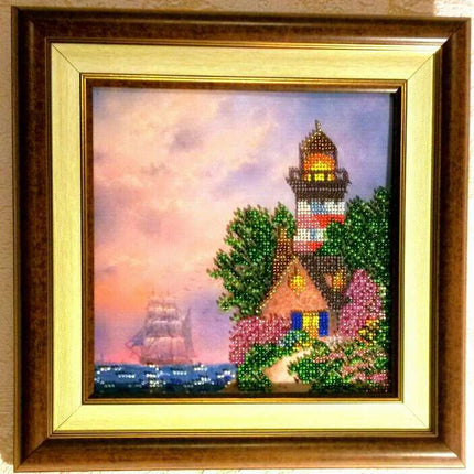 Canvas for bead embroidery "Beacon" 7.9"x7.9" / 20.0x20.0 cm