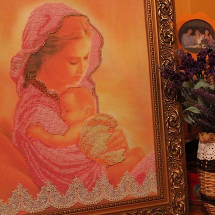 DIY Bead Embroidery Kit "Happiness" 12.6"x17.7" / 32.0x45.0 cm