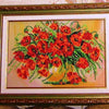 DIY Bead Embroidery Kit "Scarlet glow" 11.8"x7.9" / 30.0x20.0 cm