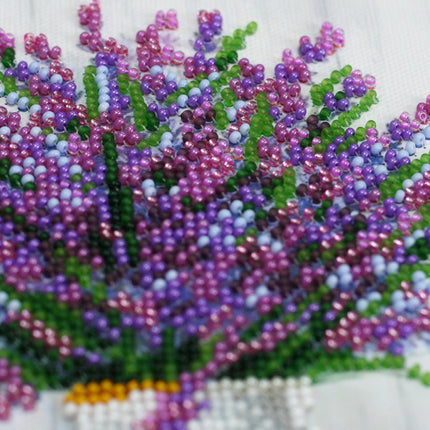 DIY Bead Embroidery Kit "Lavander's aroma"