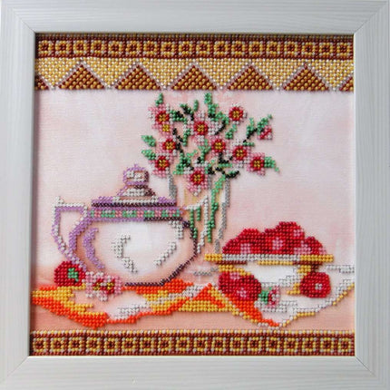 Canvas for bead embroidery "Dessert" 7.9"x7.9" / 20.0x20.0 cm