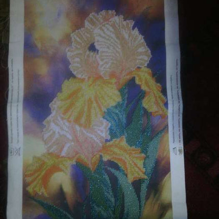 DIY Bead Embroidery Kit "Amber Snow" 11.8"x21.7" / 30.0x55.0 cm