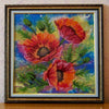 Canvas for bead embroidery "Watercolor poppies" 11.8"x11.8" / 30.0x30.0 cm