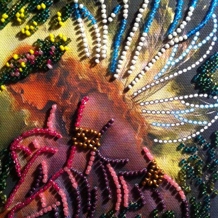 Canvas for bead embroidery "Driada" 7.9"x7.9" / 20.0x20.0 cm