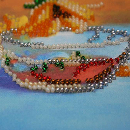 DIY Bead Embroidery Kit "Morning aroma" 11.8"x11.8" / 30.0x30.0 cm