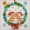DIY Bead Embroidery Kit "Kisses"  5.9"x5.9" / 15.0x15.0 cm