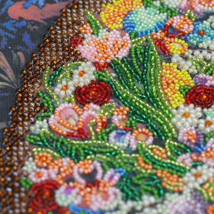 DIY Bead Embroidery Kit "Fairy-tale about a cat" 11.8"x11.8" / 30.0x30.0 cm