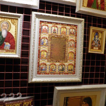 DIY Bead Embroidery Kit "Family prayer" 11.8"x15.0" / 30.0x38.0 cm