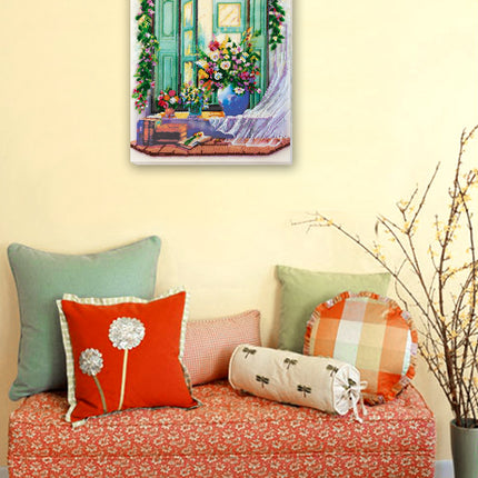 DIY Bead Embroidery Kit "Summer sketch" 11.8"x15.2" / 30.0x38.5 cm