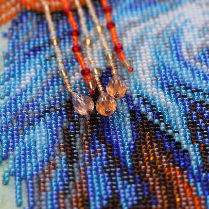 DIY Bead Embroidery Kit "Red fox" 11.8"x14.8" / 30.0x37.5 cm